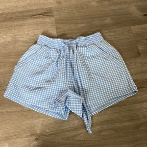 gingham print shorts size small